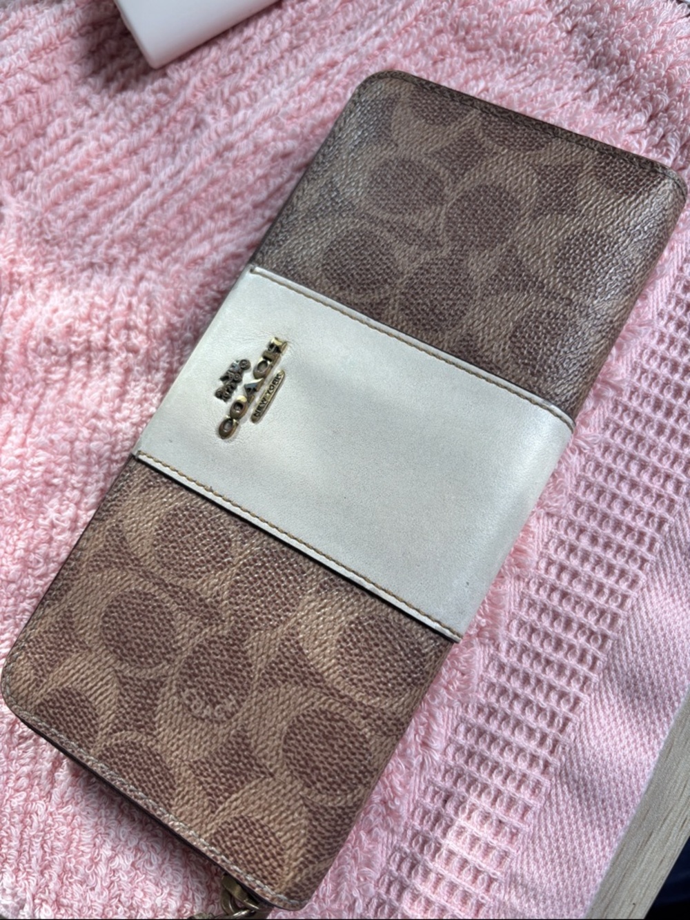 Coach All Around Wallet in Brown Signature Canvas